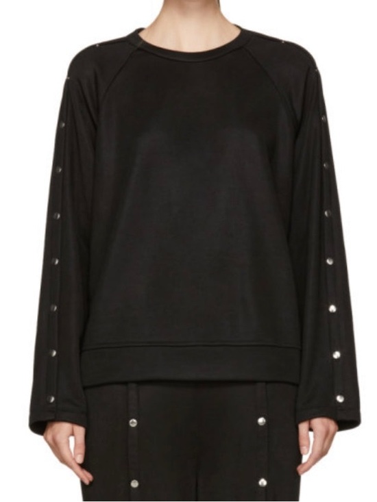 Alexander Wang Tops - Alexander Wang Black Snaps Sweatshirt